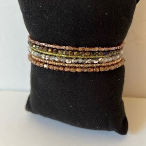 Bracelet Set Crystal Beads Stretch